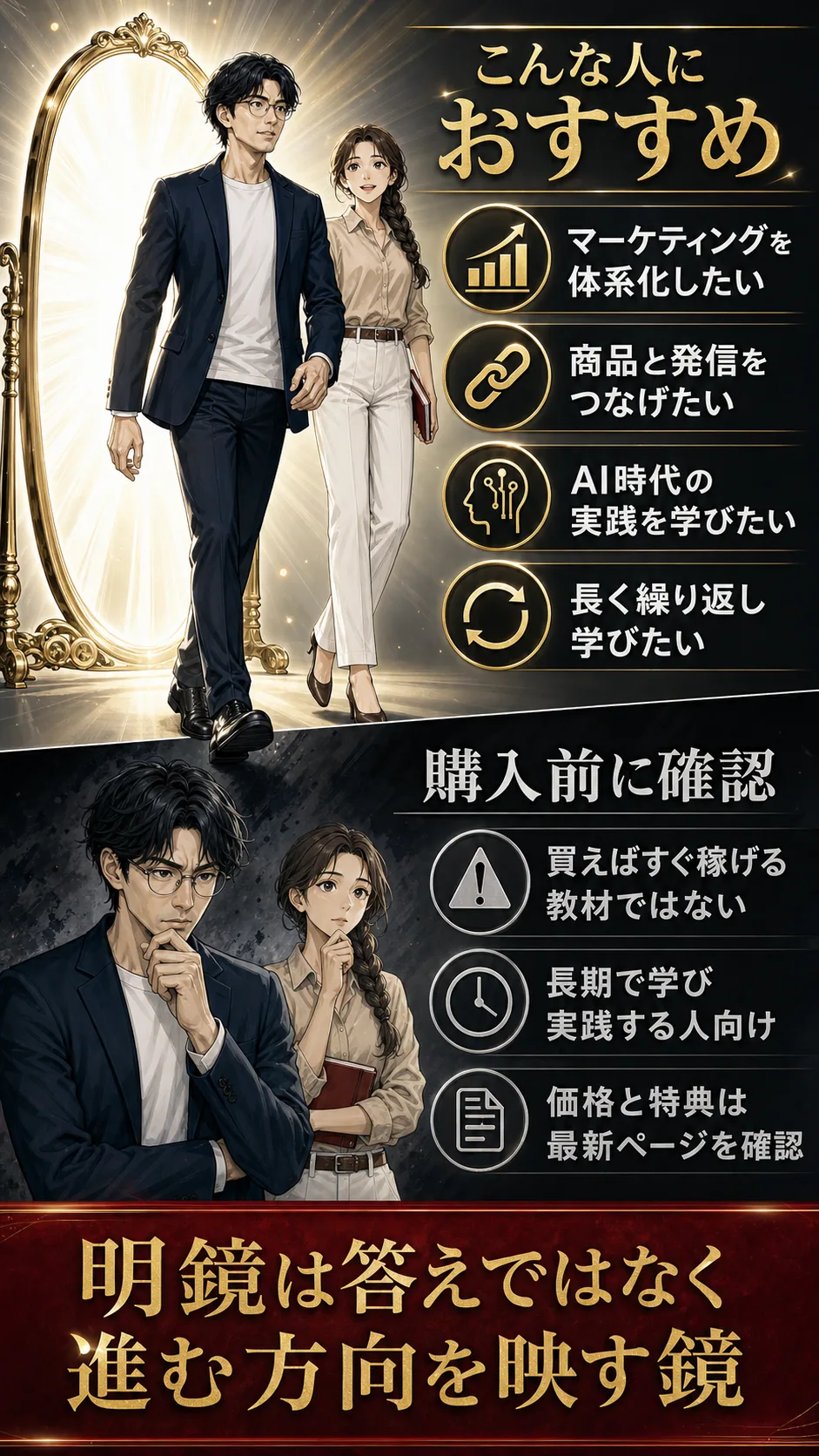 明鏡が向いている人と購入前の確認事項